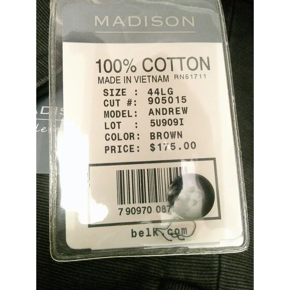 NWT Maddison Corduroy Blazer Sport Coat Men’s Size 44L Modern Heritage Style